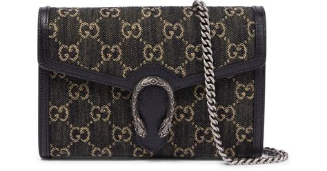 gucci black crossbody with lion head|gucci dionysus.